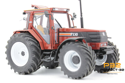 Model tractor on a white background
