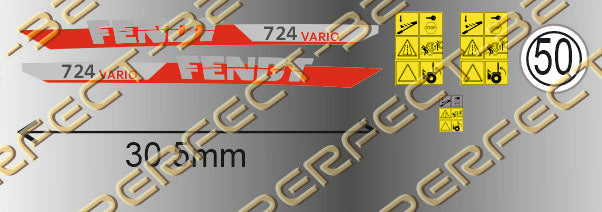 Fendt Tractor Decal Set - Aufkleber Adesivo Sticker For 240 250 260 270 275 280 S/V/P